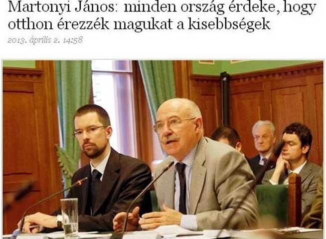 Ministrul de Externe Janos Martonyi: ”Ungaria nu are pretenţii teritoriale faţă de România”
