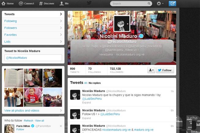 Contul de Twitter al lui Maduro şi site-ul Partidului Socialist Unificat piratate de hackeri