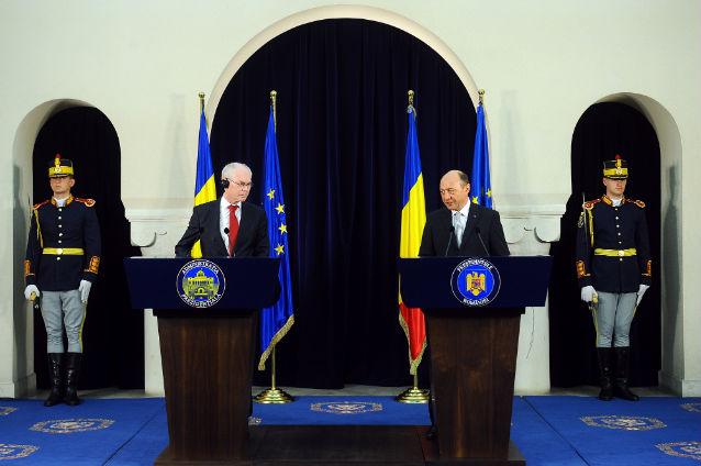 Van Rompuy: Voi conlucra cu Preşedinţia lituaniană a UE pentru a ajunge la progres privind aderarea României la Schengen