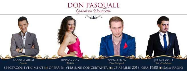 Don Pasquale, spectacol eveniment pe scena Salii Radio din Bucuresti