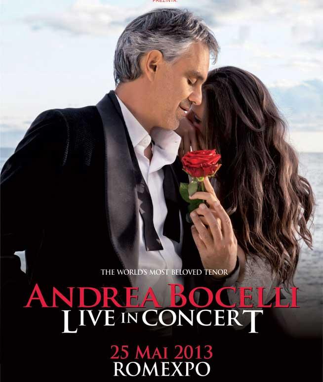La Andrea Bocelli, biletele de 250 de lei sold out  