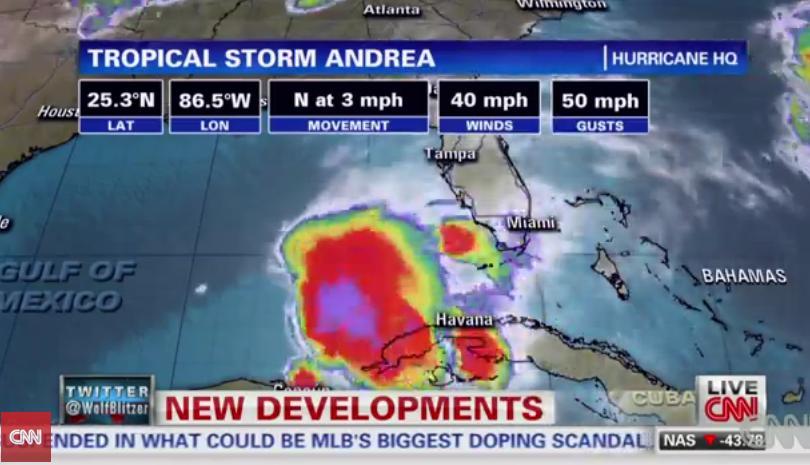 Centrul pentru Uragane al Americii AVERTIZEAZĂ: Furtuna tropicală &quot;Andrea&quot; ameninţă Florida (VIDEO)