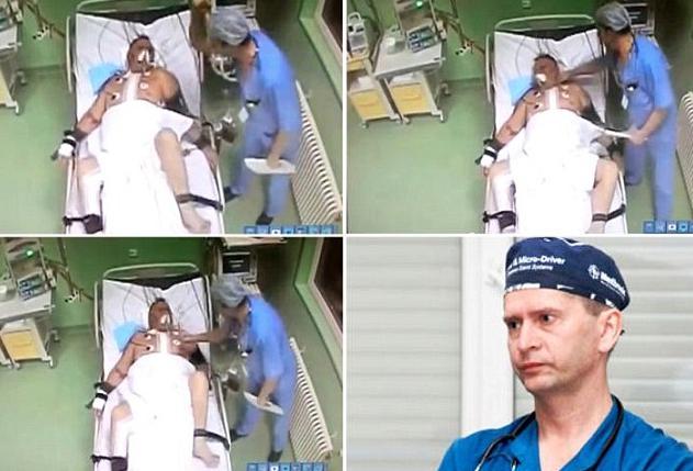 Imagini CUTREMURĂTOARE într-un spital din Rusia. Un medic îşi bate pacientul, imediat după ce l-a operat pe cord deschis (VIDEO)