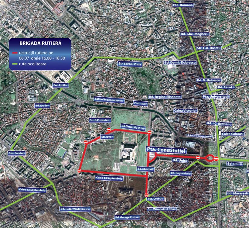 Turul Ciclist al României restricţionează traficul în Capitală. Ce zone vor fi afectate şi RUTELE OCOLITOARE