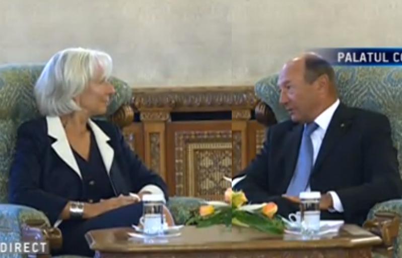 Traian Băsescu, la întâlnirea cu şefa FMI: Am reuşit să finalizăm al doilea acord cu Fondul. Acum trebuie să pornim unul nou