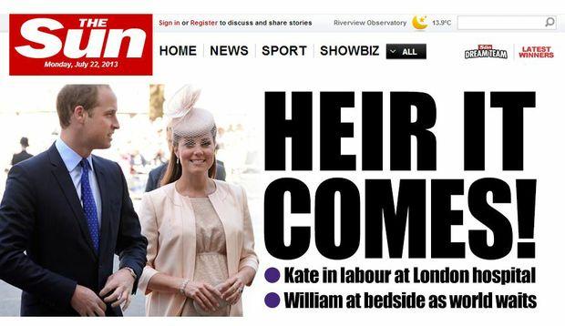 Presa britanică salută naşterea bebeluşului regal. Cum şi-a schimbat titlul cotidianul britanic de mare tiraj &quot;The Sun&quot;
