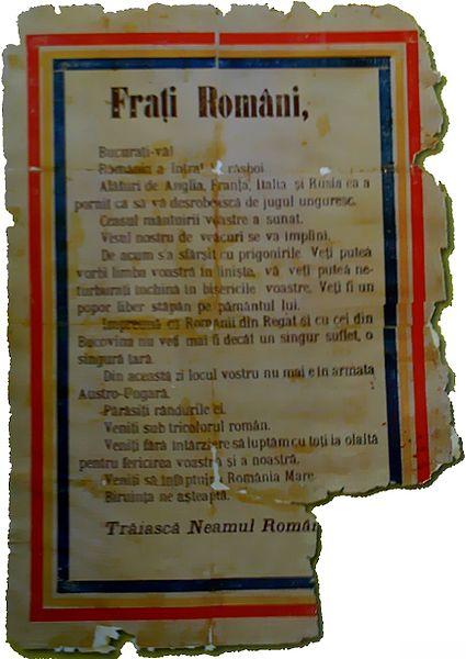 14 august 1916. România declară război Austro-Ungariei, intrând în prima conflagraţie mondială 18459967