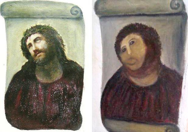 Restaurarea ratată a portretului lui Iisus, o continuă sursă de bani pentru oraşul spaniol Borja