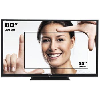  Cât nu poţi cuprinde cu braţele: Aquos TV 3D, o lăţime de 186 cm 