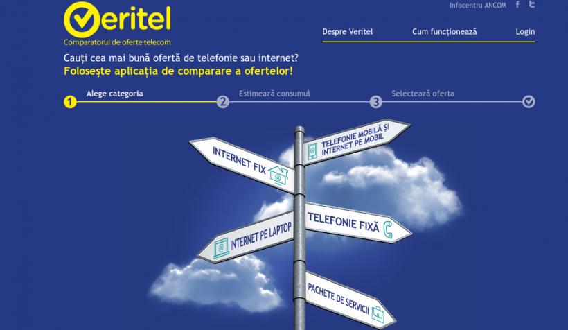  Veritel.ro, comparatorul de tarife telefonie şi internet e funcţional şi online