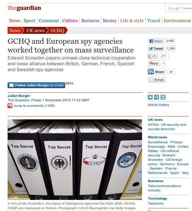 DEZVĂLUIRI: În paralel cu NSA, servicii europene (ne) supraveghează masiv comunicaţiile 