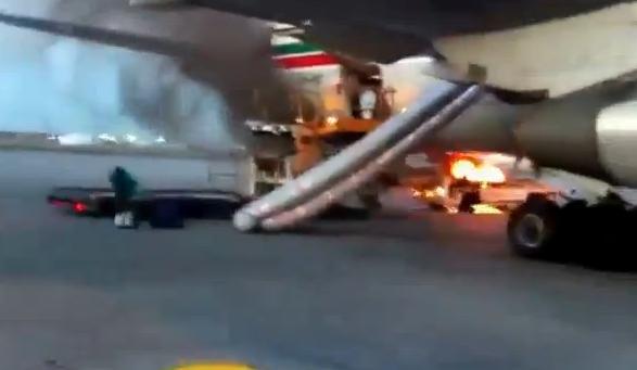 Avion evacuat la Montréal, în urma unui incendiu la un dispozitiv de transport pentru bagaje (VIDEO)