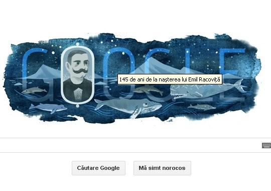 Google aniversează 145 de ani de la naşterea savantului român Emil Racoviţă printr-un logo special