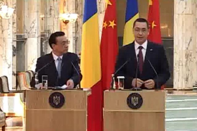 Ponta: Mai multă cooperare şi relaţii strânse între UE şi China înseamnă avantaj pentru ambele părţi