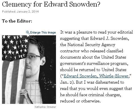 New York Times propune clemenţă pentru Edward Snowden