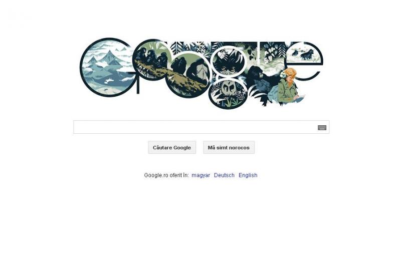 Google o sărbătoreşte pe DIAN FOSSEY, la 82 de ani de la naşterea cercetătoarei americane
