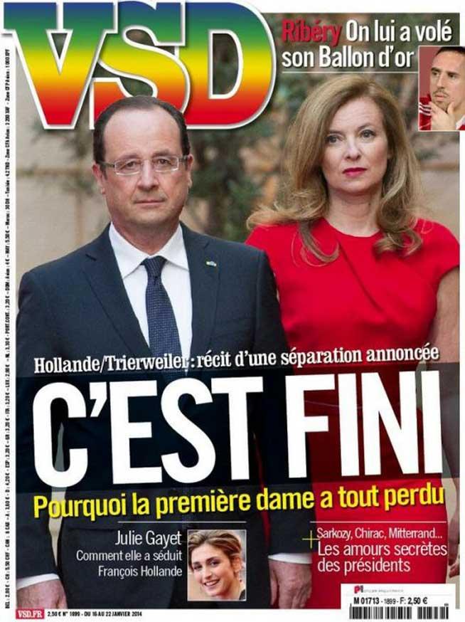 Palatul Elysee anunţă că preşedintele Hollande a vizitat-o la spital pe Valerie Trierweiler
