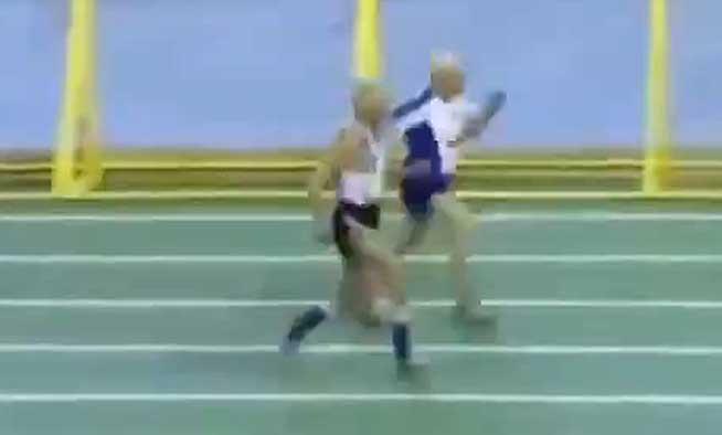 Senzaţional! Doi nonagenari &quot;sprintează&quot; într-o cursă de 100 de metri! (VIDEO)