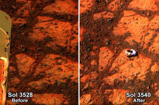 O rocă bizară de pe Marte strâneşte nedumerire la NASA. &quot;Nu seamănă cu nimic din ce am mai văzut până acum. Suntem confuzi. Ne certăm între noi&quot;