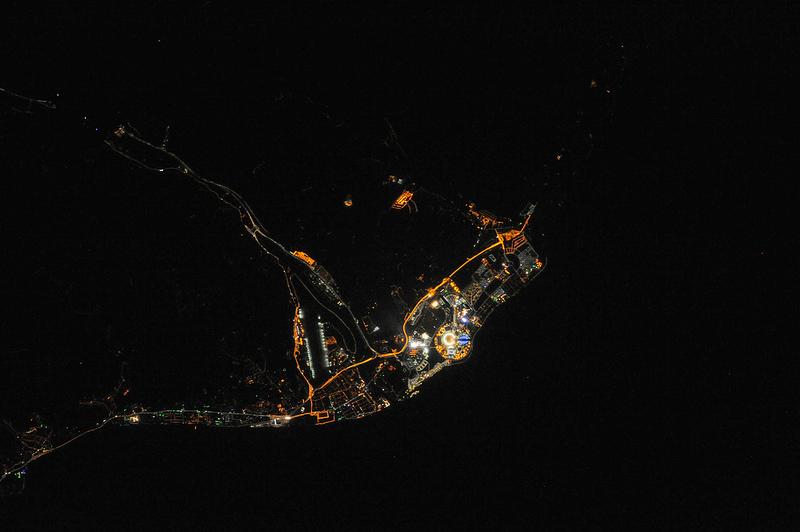 Flacăra olimpică de la Soci, văzută din spațiu (FOTO)
