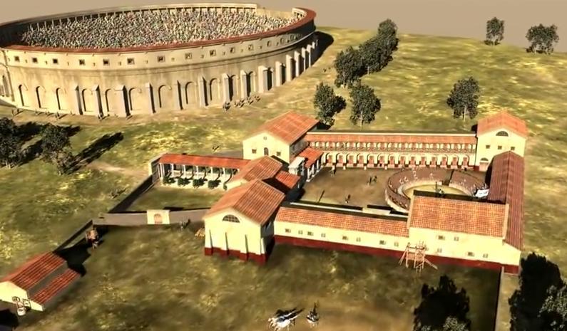 Realizare EXCEPŢIONALĂ: Şcoala de gladiatori descoperită pe situl roman Carnuntum, RECONSTITUITĂ tridimensional (VIDEO)