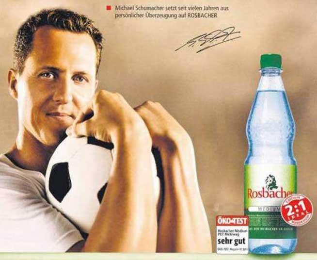 Polemică privind o publicitate în care apare Schumacher
