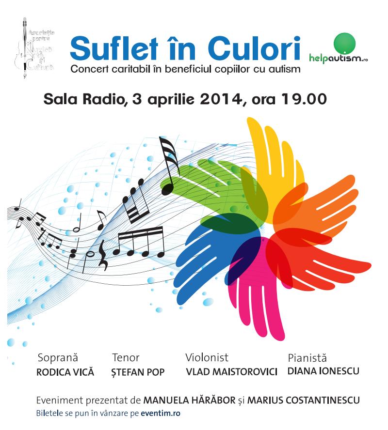 “SUFLET ÎN CULORI” - Concert caritabil în beneficiul copiilor cu autism