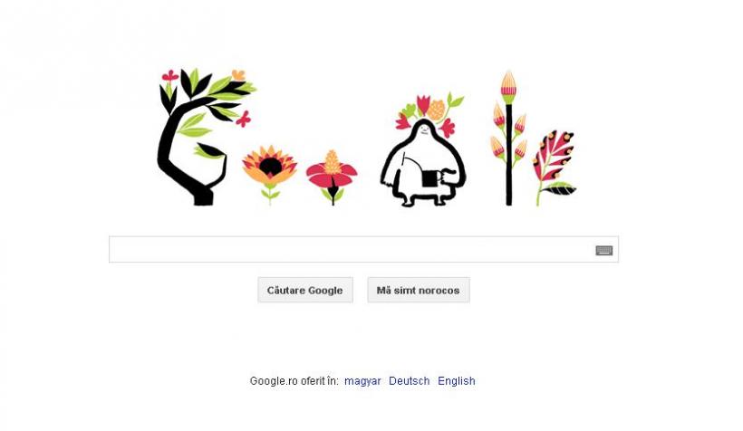 ECHINOCŢIUL DE PRIMĂVARĂ. Google sărbătoreşte PRIMA ZI DE PRIMĂVARĂ cu un doodle special
