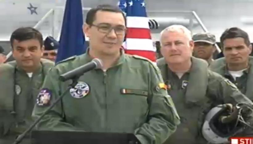 Exerciţiu militar româno-american: Victor Ponta, copilot într-un avion F16 18479752