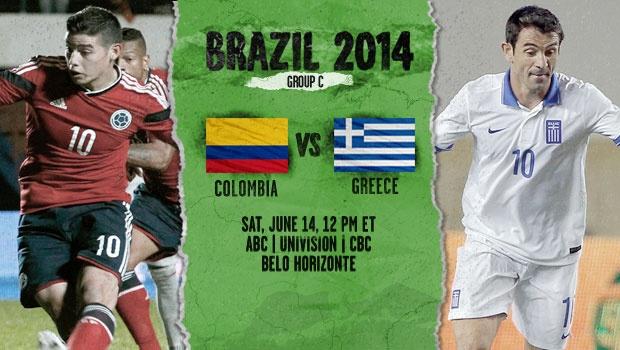 CM 2014. Columbia a învins Grecia cu 3-0, în Grupa C a Cupei Mondiale de fotbal din Brazilia