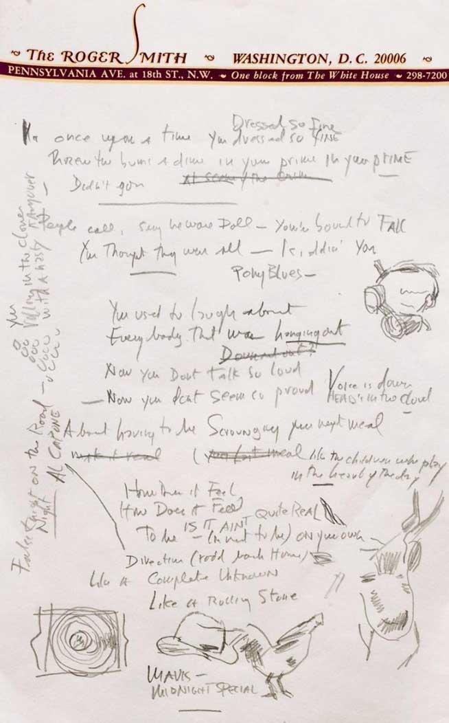 Manuscris a lui Bob Dylan vândut cu 2 milioane $ 