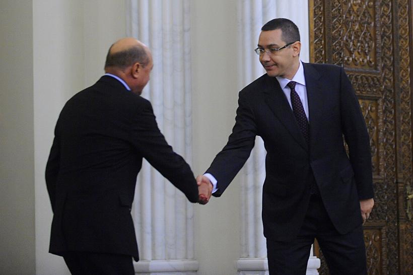 Premierul merge luni la Cotroceni. Victor Ponta va avea consultări cu Traian Băsescu pe tema reducerii CAS