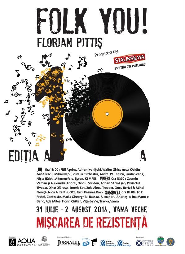 Programul Festivalului Folk You! Florian Pittiș ediția a X-a