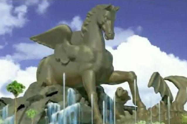 Cea mai mare statuie din lume reprezentând un cal înaripat a fost inaugurată în Florida