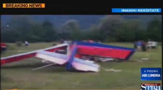 Avion prăbuşit în Maramureş. Două persoane rănite