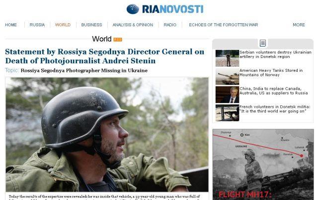 Un fotograf al RIA Novosti, UCIS în Ucraina. Citeşte declaraţia directorului agenţiei de presă din Rusia