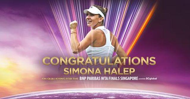 Simona Halep s-a calificat la Turneul Campioanelor de la Singapore 