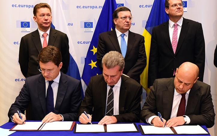 Ucraina, Rusia şi Uniunea Europeană, acord pentru livrarea gazelor ruseşti până în martie 2015
