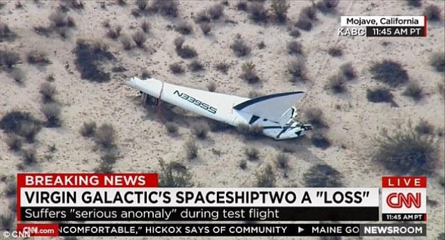 CATASTROFĂ în California. Naveta spaţială construită de Virgin Galactic s-a prăbuşit! Pilotul a murit (VIDEO)