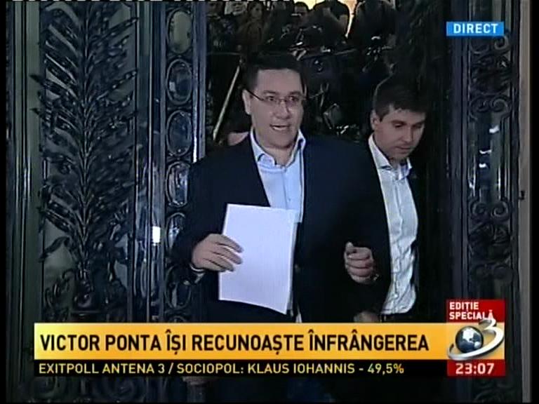Ponta: Poporul are întotdeauna dreptate. L-am sunat pe dl. Iohannis şi l-am felicitat pentru victorie (VIDEO)