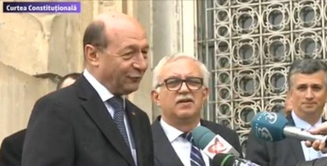 Băsescu, la CCR: Mă bucur că a venit şi ziua asta, sunt foarte pregătit să predau mandatul
