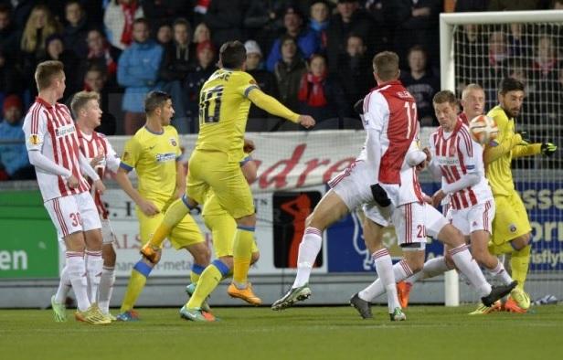 Europa League. Aalborg BK a învins pe Steaua Bucureşti cu scorul de 1-0 în Grupa J