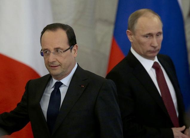 Întâlnirea &quot;surpriză&quot; Putin - Hollande era stabilită încă de luna trecută