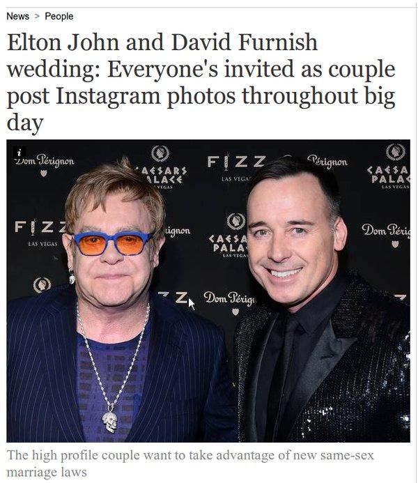 Elton John s-a căsătorit cu alesul inimii sale, producătorul canadian de film David Furnish