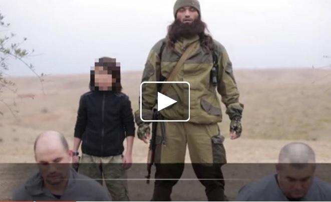 Teroriștii din gruparea Stat Islamic au difuzat un film cu un copil de 10 ani care execută doi bărbați