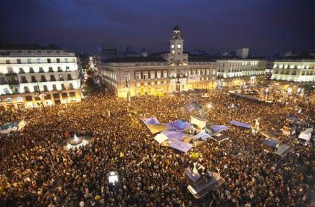 Miting URIAȘ în Spania. Cel puțin 100.000 de persoane au cerut încetarea măsurilor de austeritate