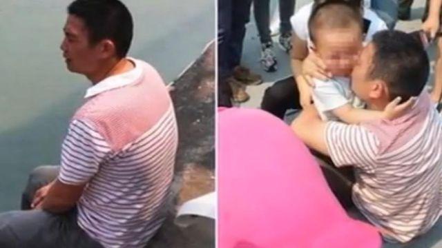 SCENĂ DRAMATICĂ în China! Un băieţel de 2 ani îşi convinge tatăl să nu se arunce de pe pod (VIDEO)