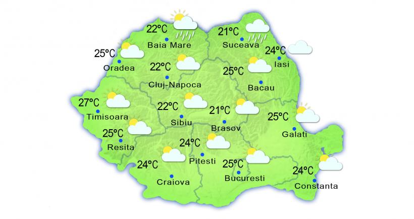 Prognoza METEO 14 mai: Vreme ca de vară și ploi izolate