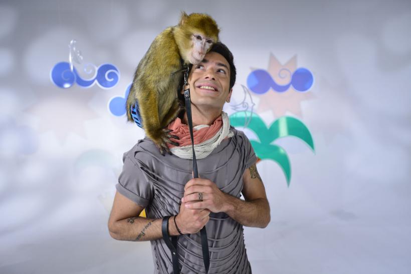 Radu Valcan - incident cu o maimuta la filmari, pe Insula Iubirii
