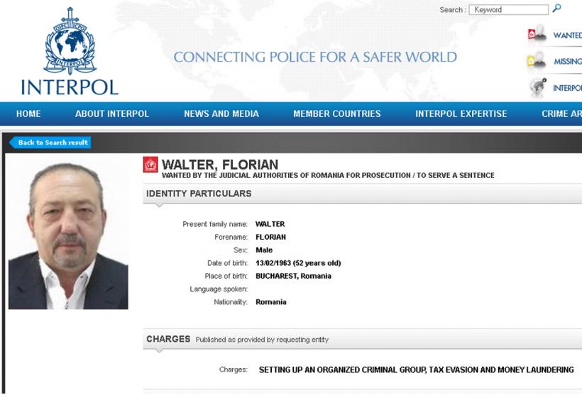Omul de afaceri Florian Walter a fost localizat de Interpol